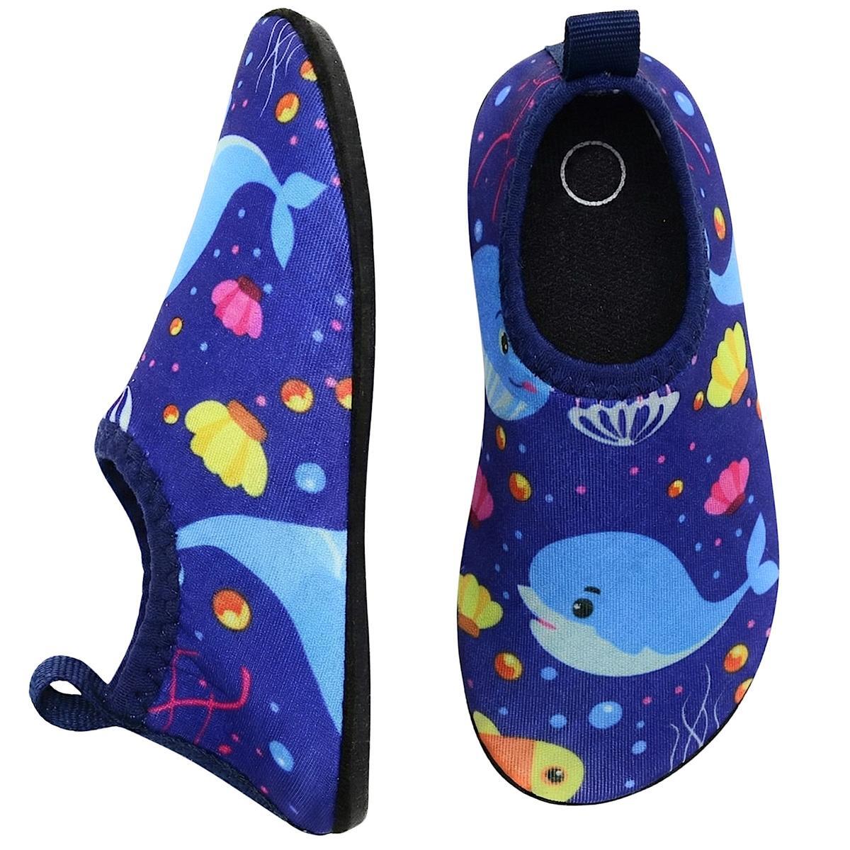 Neopren Wasserschuhe für Kinder mit Wal-Motiv 3/4