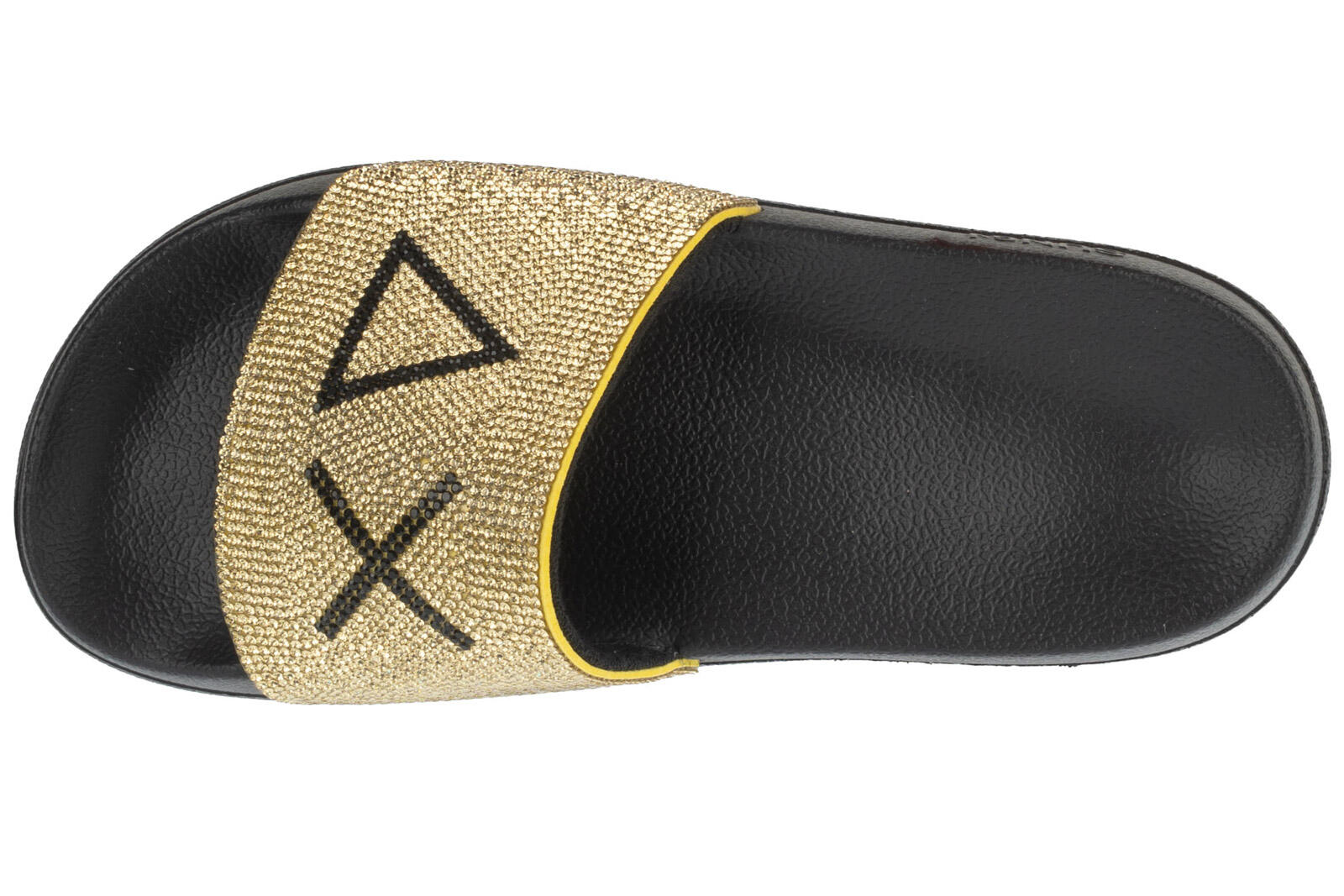 Klapki na basen damskie, Slippers Strass Logo 3/4