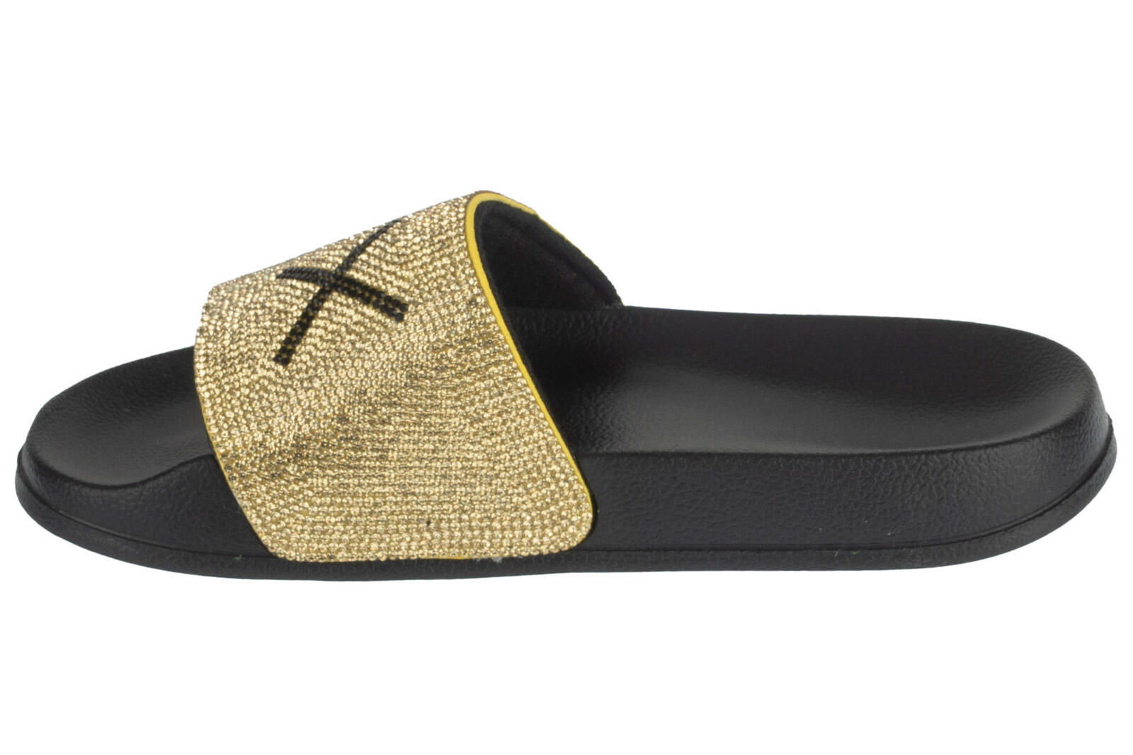 Klapki na basen damskie, Slippers Strass Logo 2/4