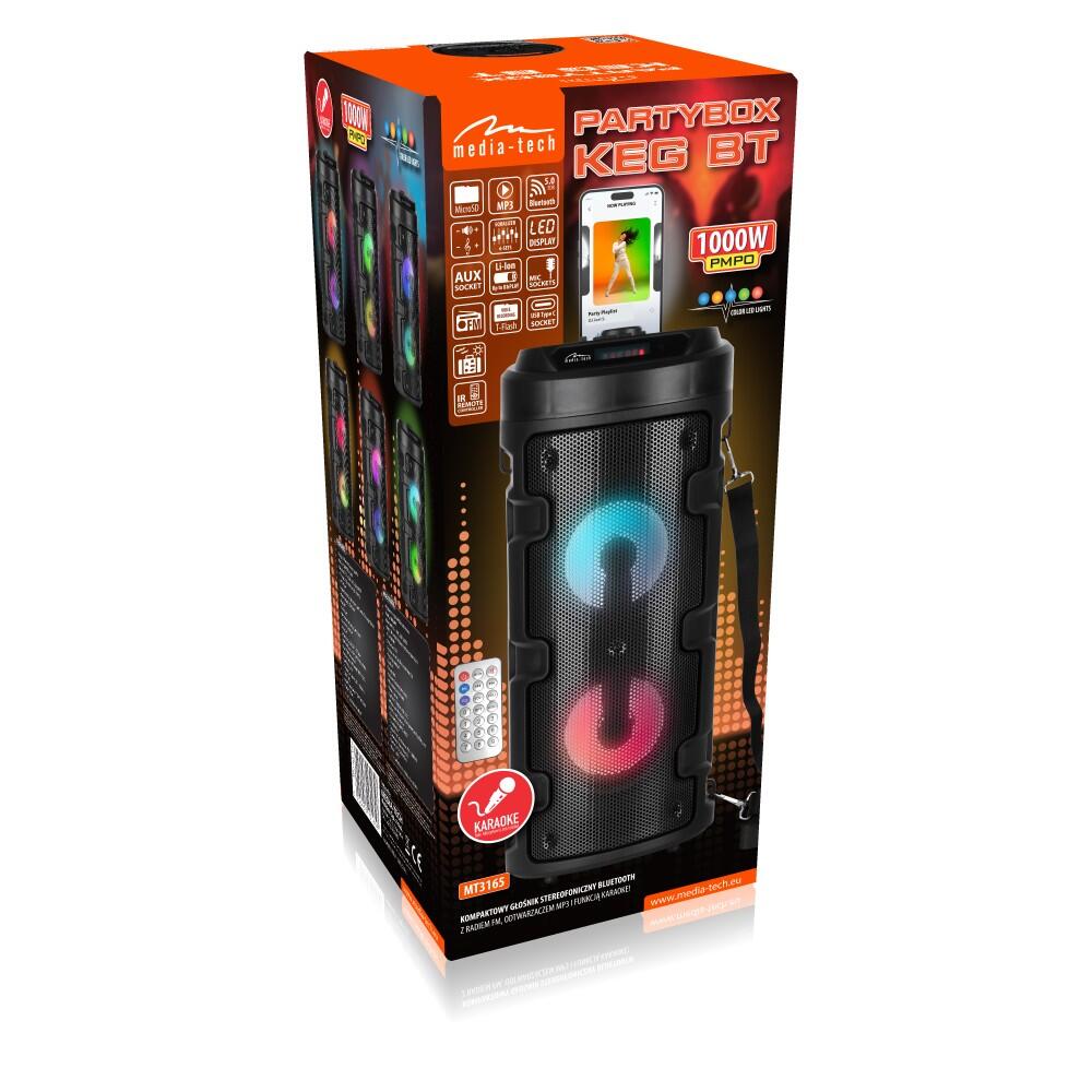 GŁOŚNIK KARAOKE Media-Tech Bluetooth 40W RMS LED podstawka pasek 4/4