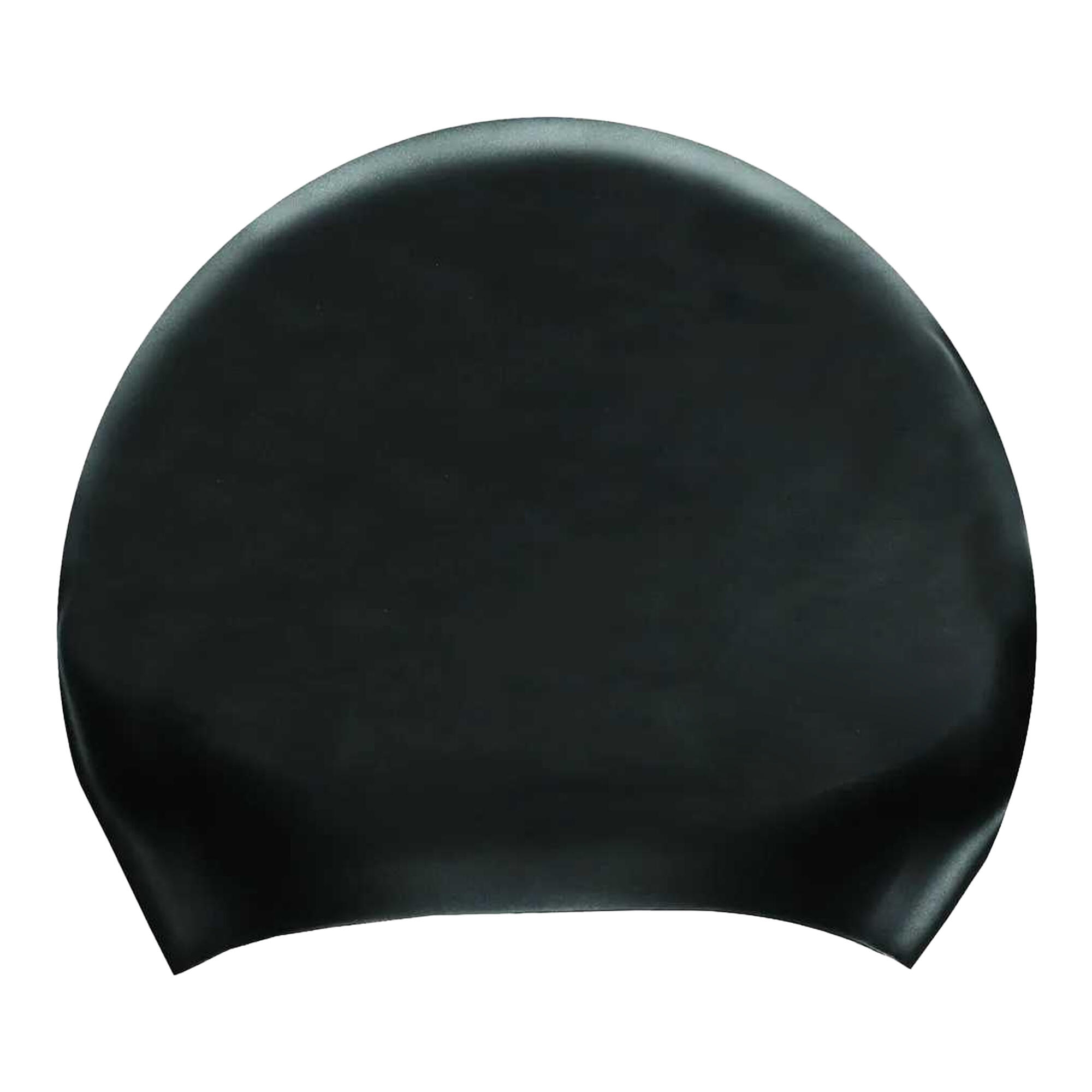 Unisex Zwemuts Lang Haar voor Volwassenen (Zwart) 2/4