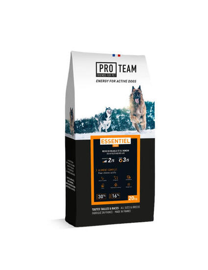 Croquettes chien adulte sportif poulet, agneau, poisson- Pro Team Essentiel 3800