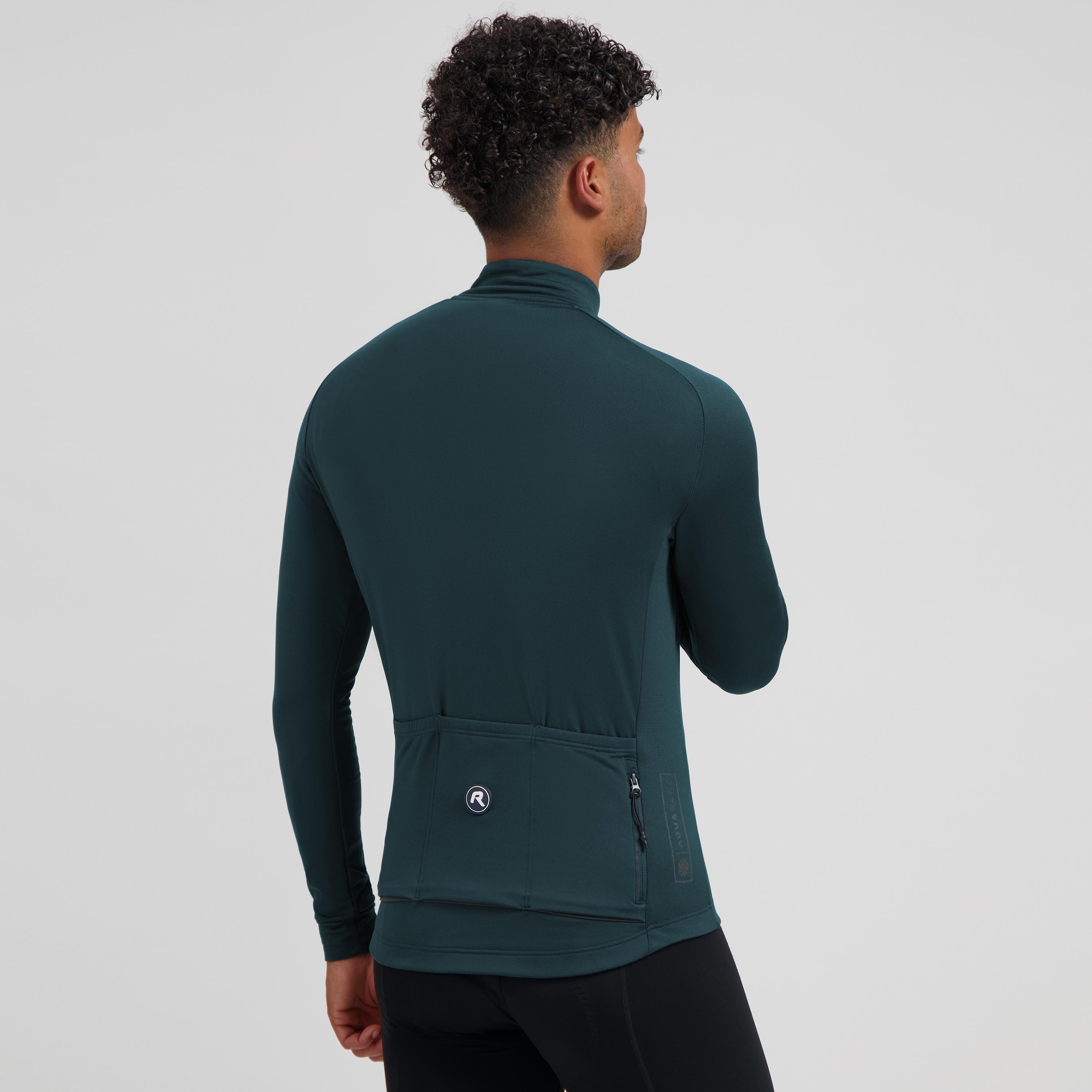 Langarm-Fahrradtrikot Herren Dunkelblau Essential II 4/7