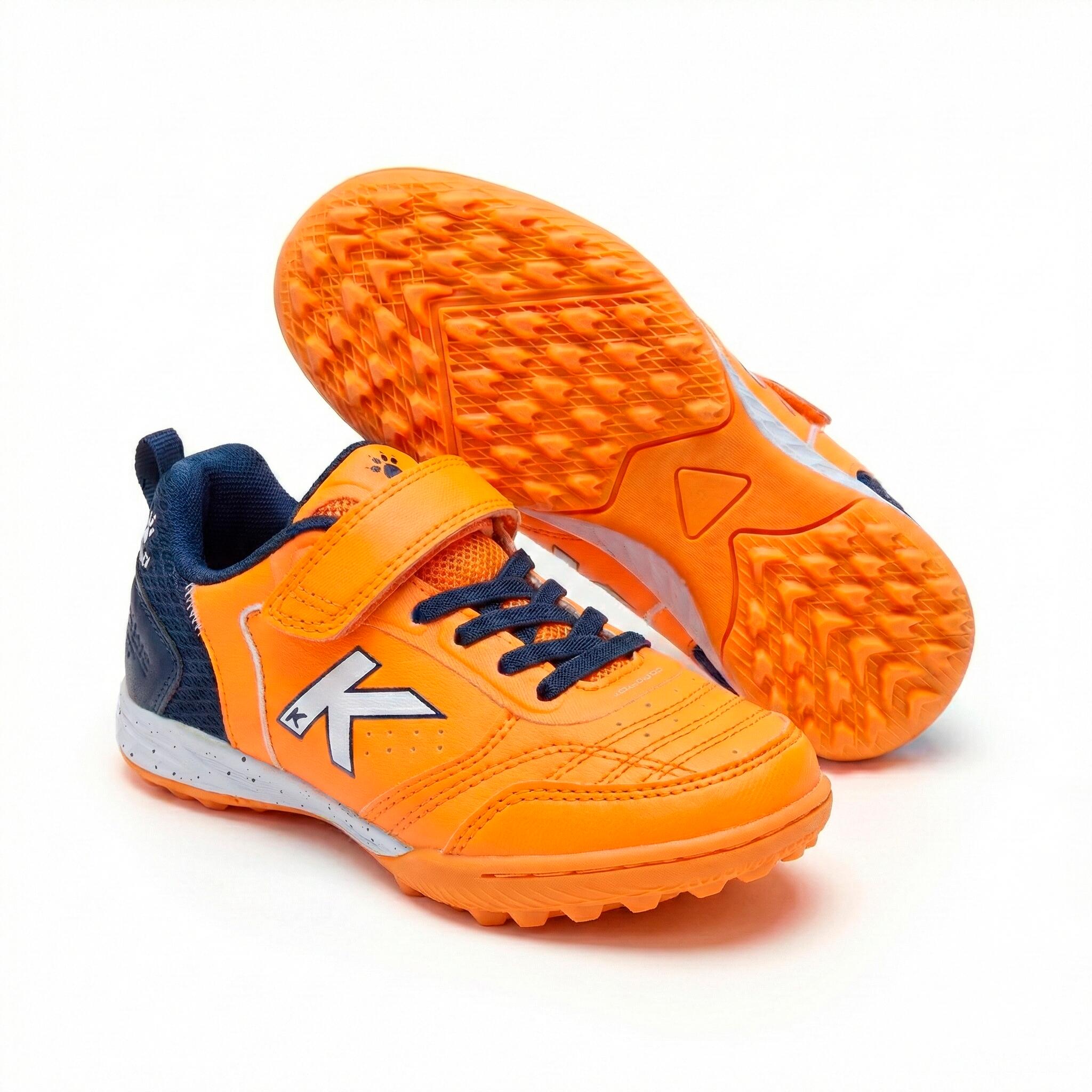 Kelme España Zapatillas De Niño Goleiro Turf Elastic Naranja Y Azul Unisex Kids 2/3