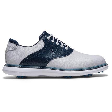 Chaussures de golf Footjoy Traditions à bout uni pour hommes, blanches