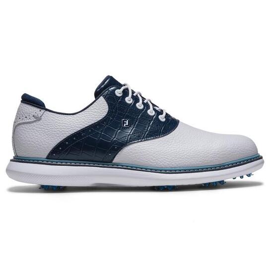 Chaussures de golf Footjoy Traditions à bout uni pour hommes, blanches