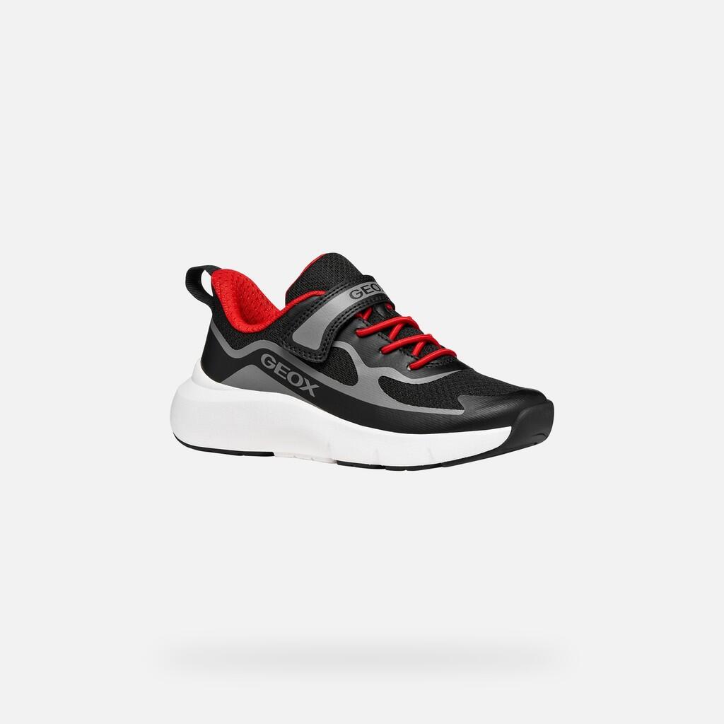 Baskets Garçon J PRO-RAN BOY Noir/Rouge 3/7