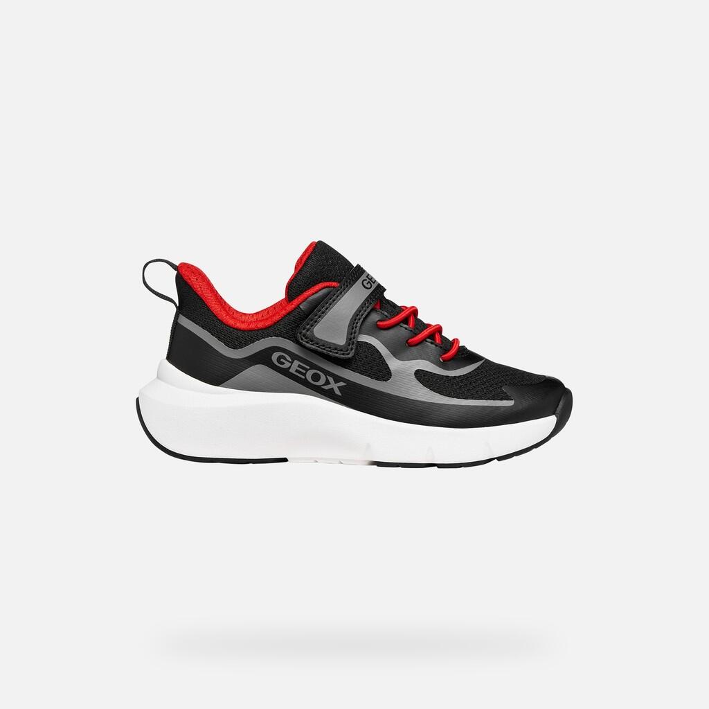 Baskets Garçon J PRO-RAN BOY Noir/Rouge 2/7