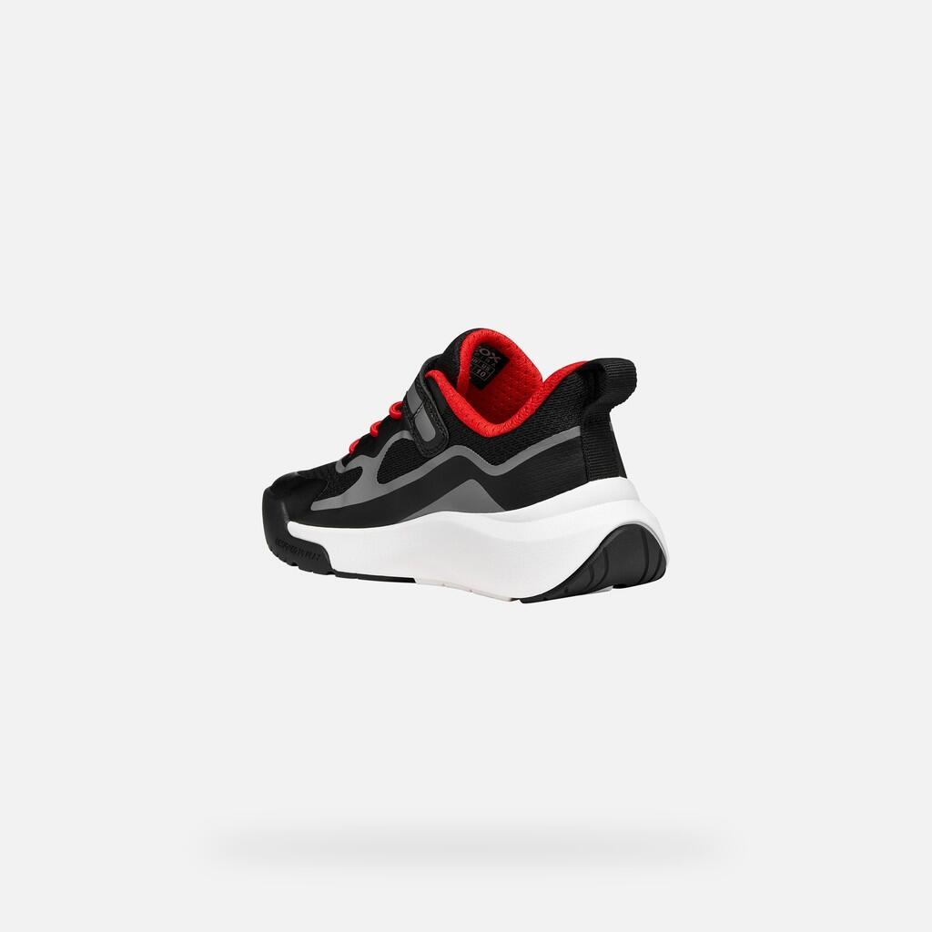 Baskets Garçon J PRO-RAN BOY Noir/Rouge 4/7