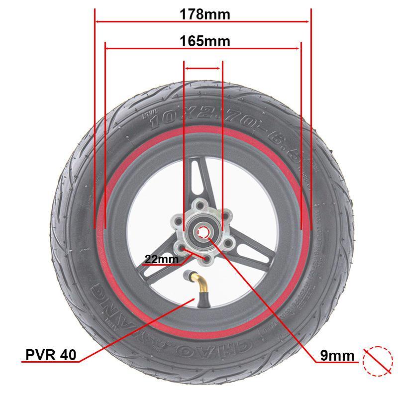 Llanta 6,5"/B50 roja para Smartgyro y Zwheel 2/5