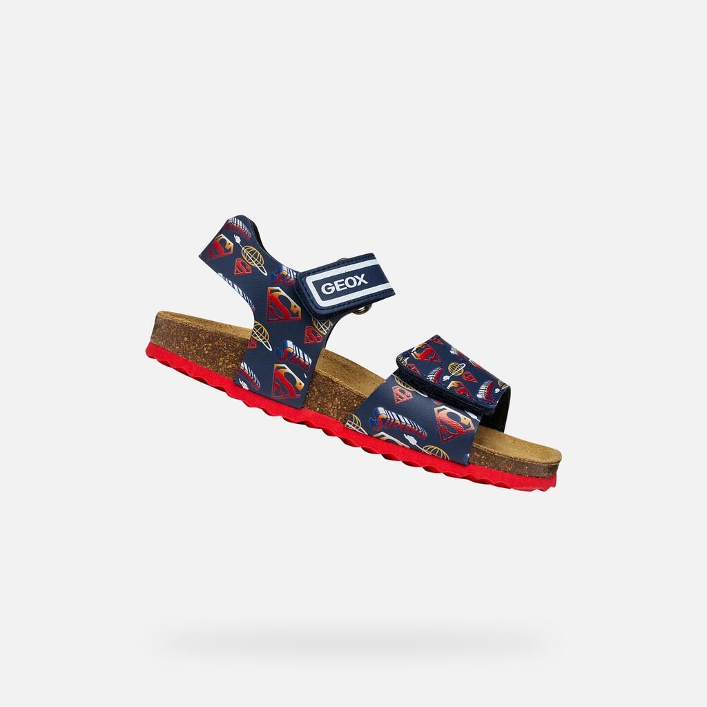 Baskets Garçon J GHITA BOY Bleu Marine/Rouge 1/7