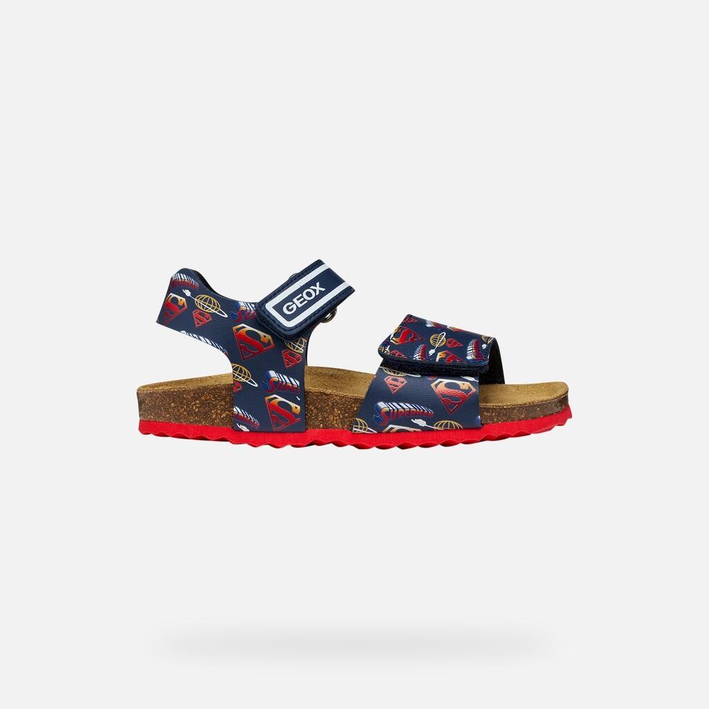 Baskets Garçon J GHITA BOY Bleu Marine/Rouge 2/7