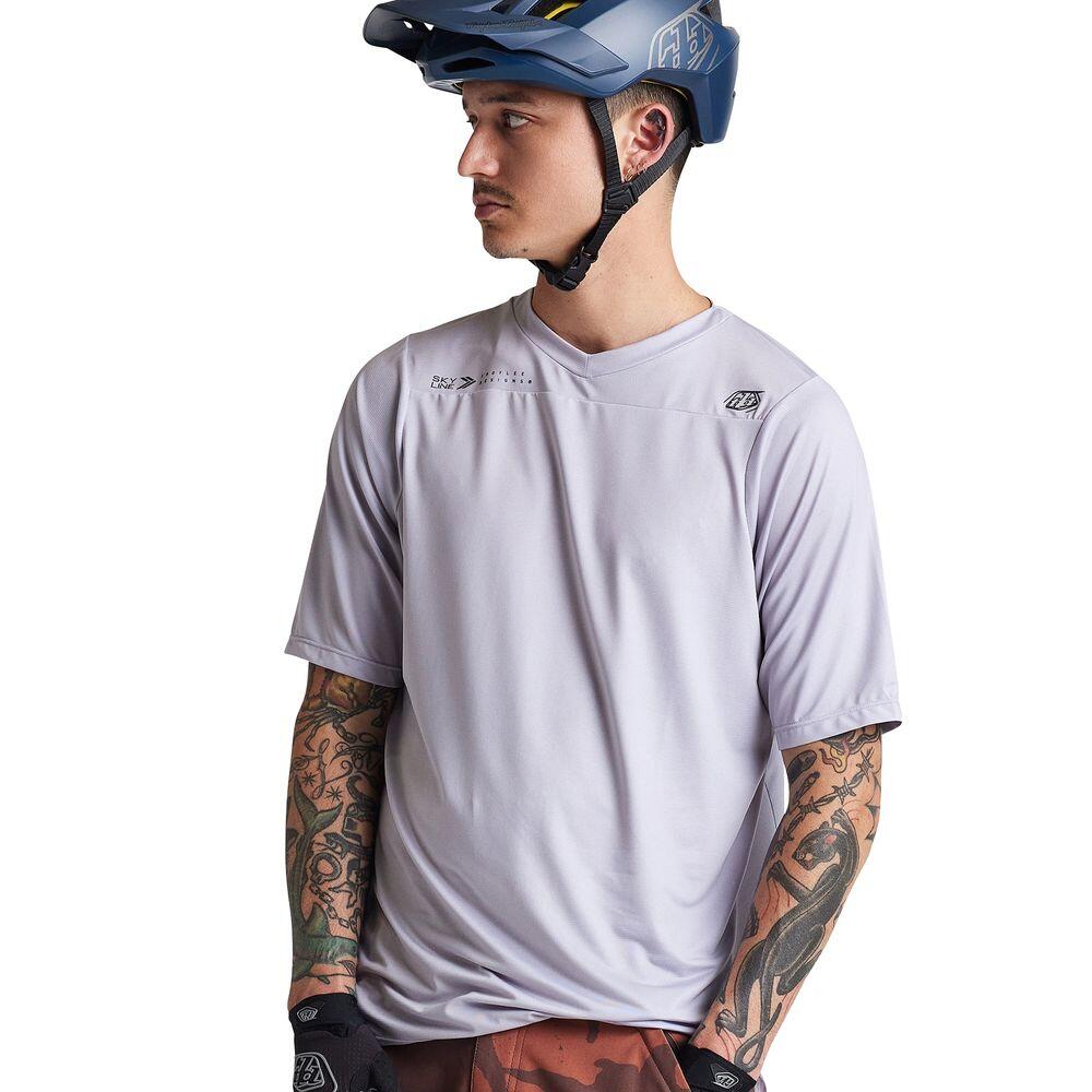 Ultraleichtes MTB-Trikot SKYLINE MONO mit kurzen Ärmeln 5/6