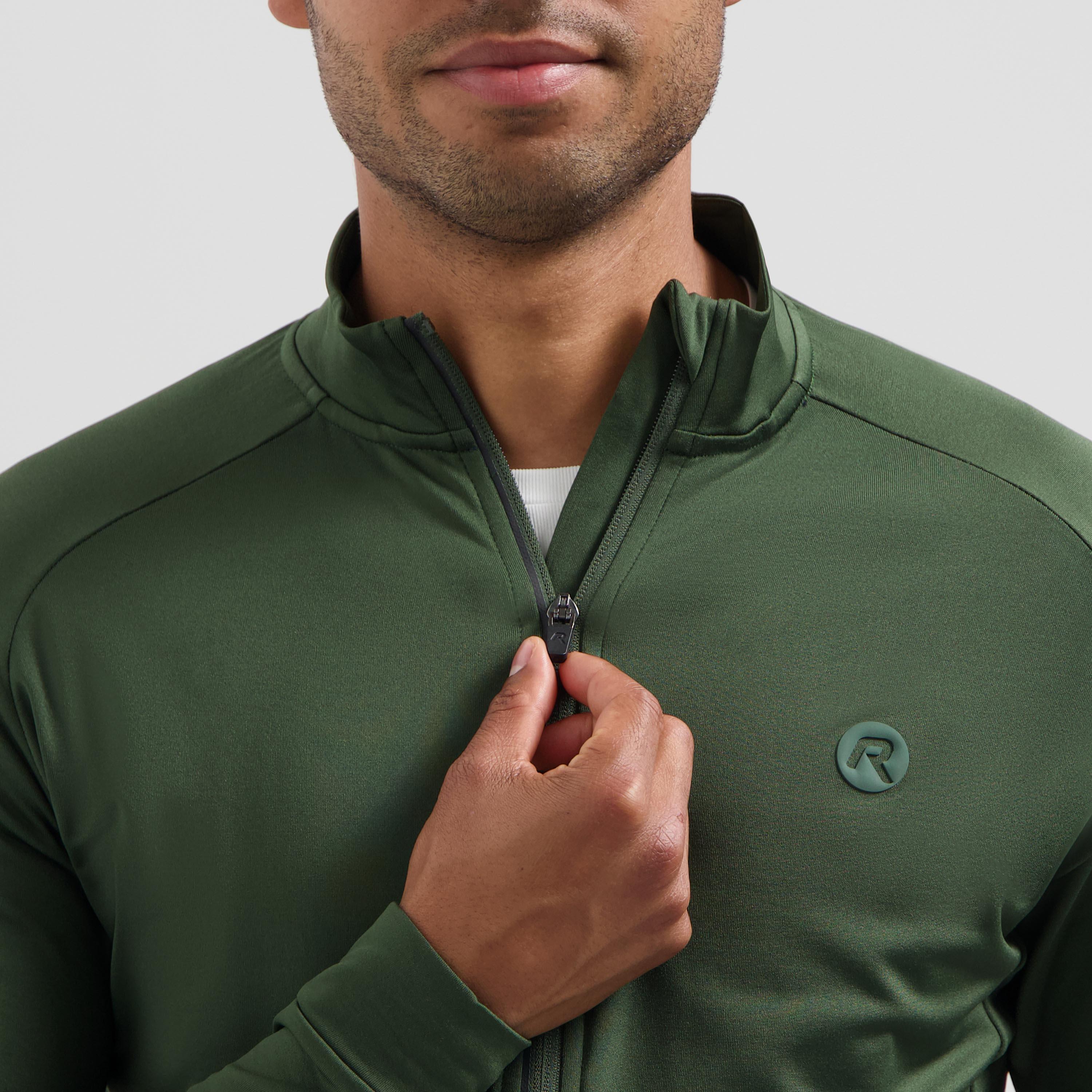 Maillot de cyclisme manches longues Homme Vert Essential II 6/7