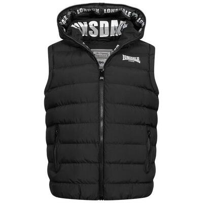 Mouwloze jas met capuchon lonsdale lydford