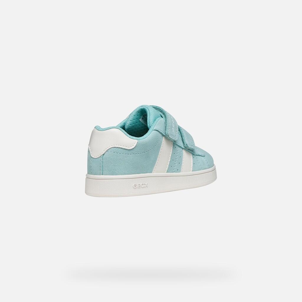 Baskets Fille J ECLYPER GIRL Bleu Eau/Blanc 6/7