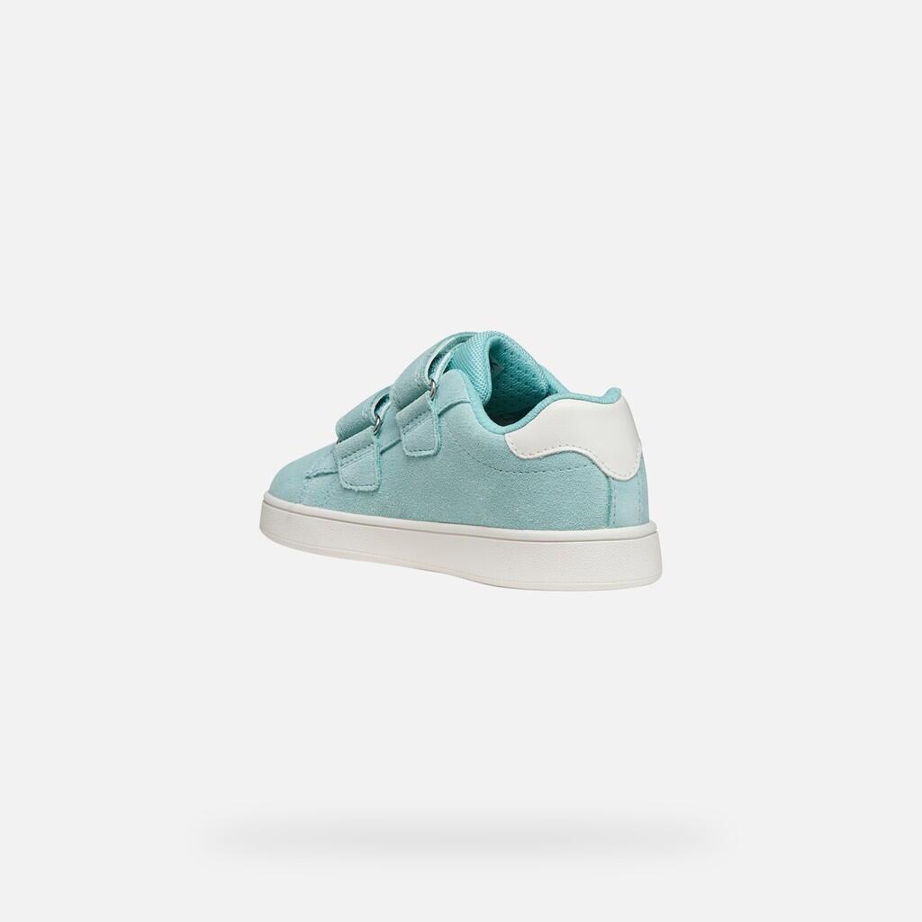 Baskets Fille J ECLYPER GIRL Bleu Eau/Blanc 5/7