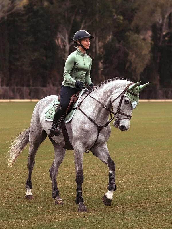 Tapis de selle PISTACHIO WHITE - Equestrian Stockholm 2/7