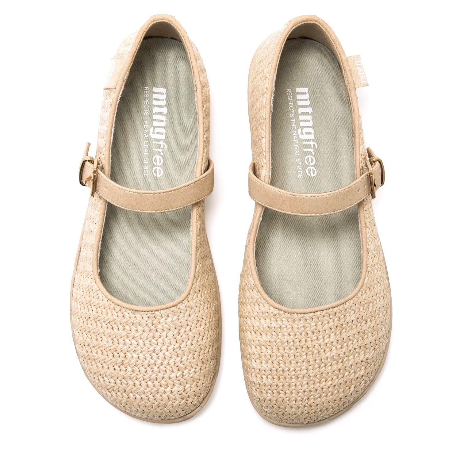 Scarpe piatte barefoot Donna MTNG Free-yoi Beige 2/7