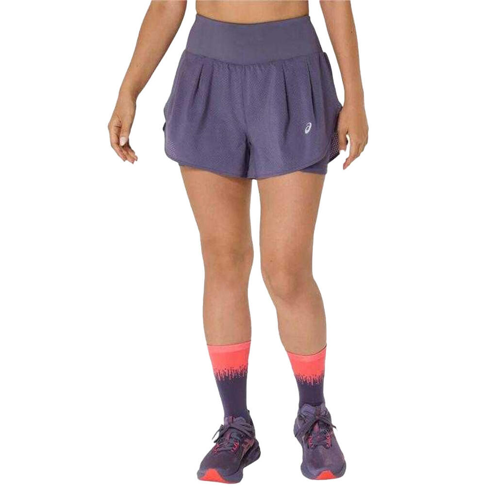 Womens/Ladies 2 in 1 Shorts (Violet)