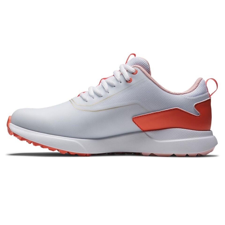 Zapatos Golf Footjoy Performa Mujer Blanco y Naranja 2/4