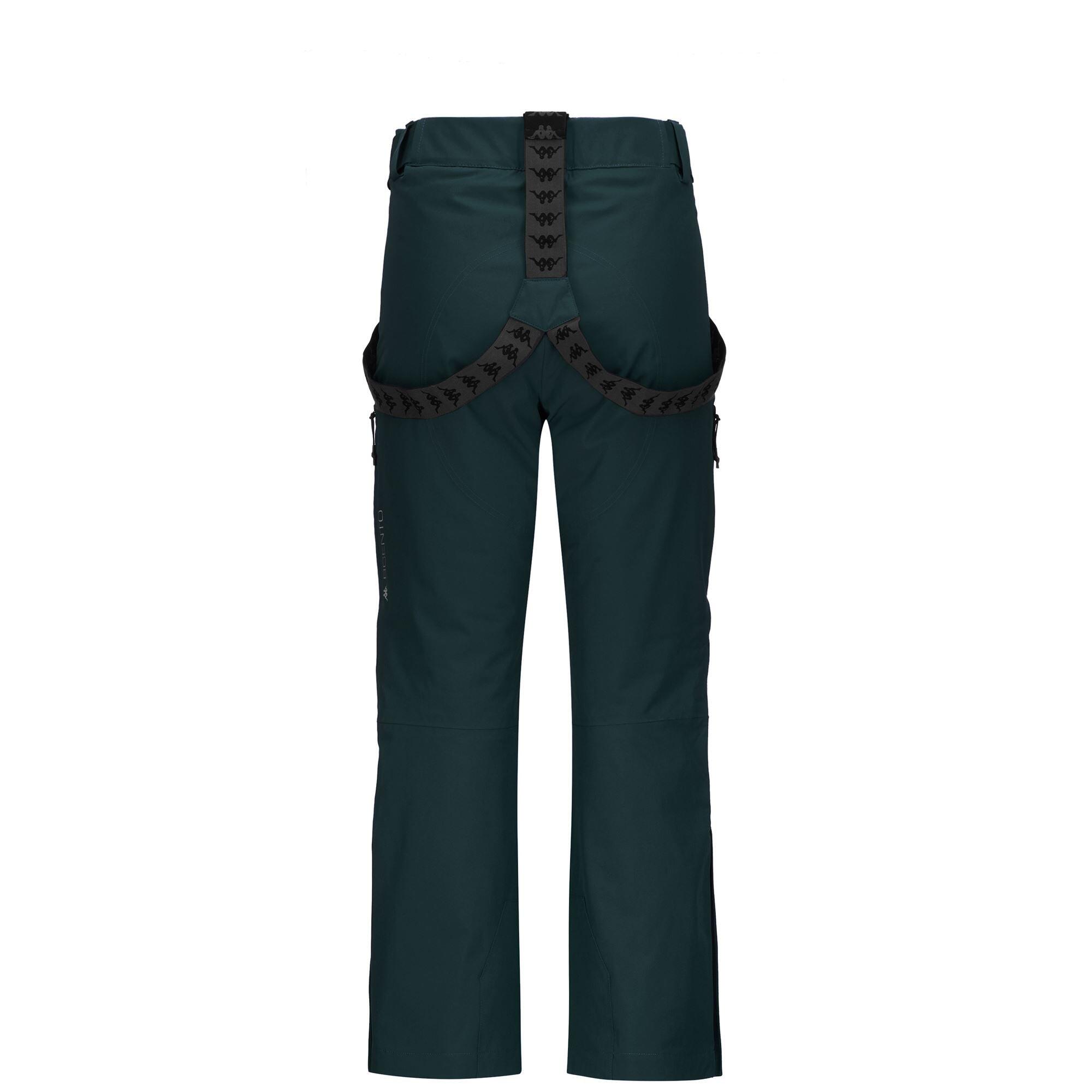 Pantaloni tuta da uomo in poliestere verde da sci 3/3