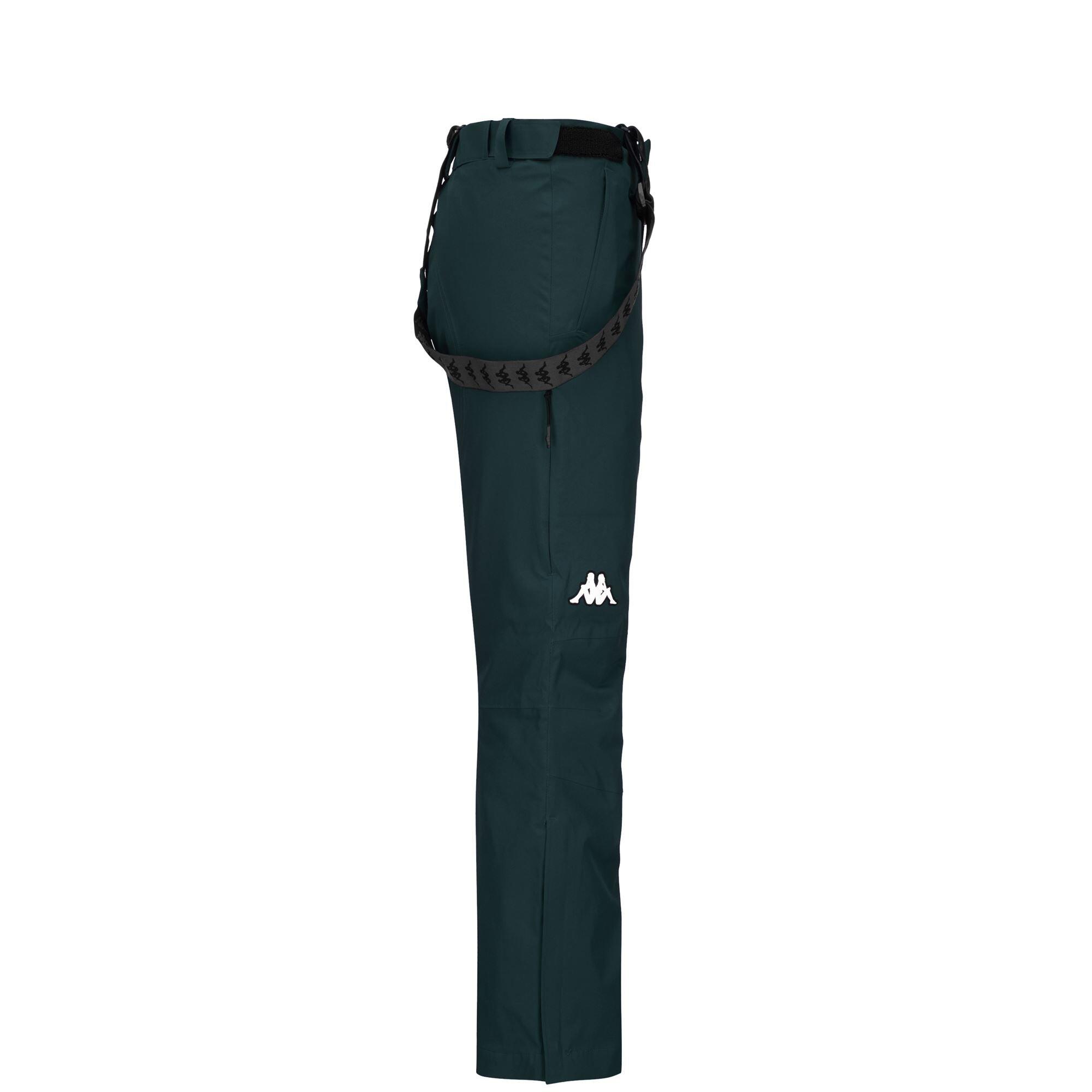 Pantaloni tuta da uomo in poliestere verde da sci 2/3