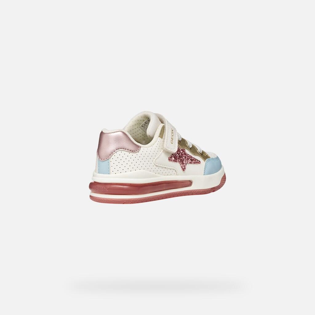 Baskets Fille SKETLITE GIRL Blanc/Rose Clair 5/7