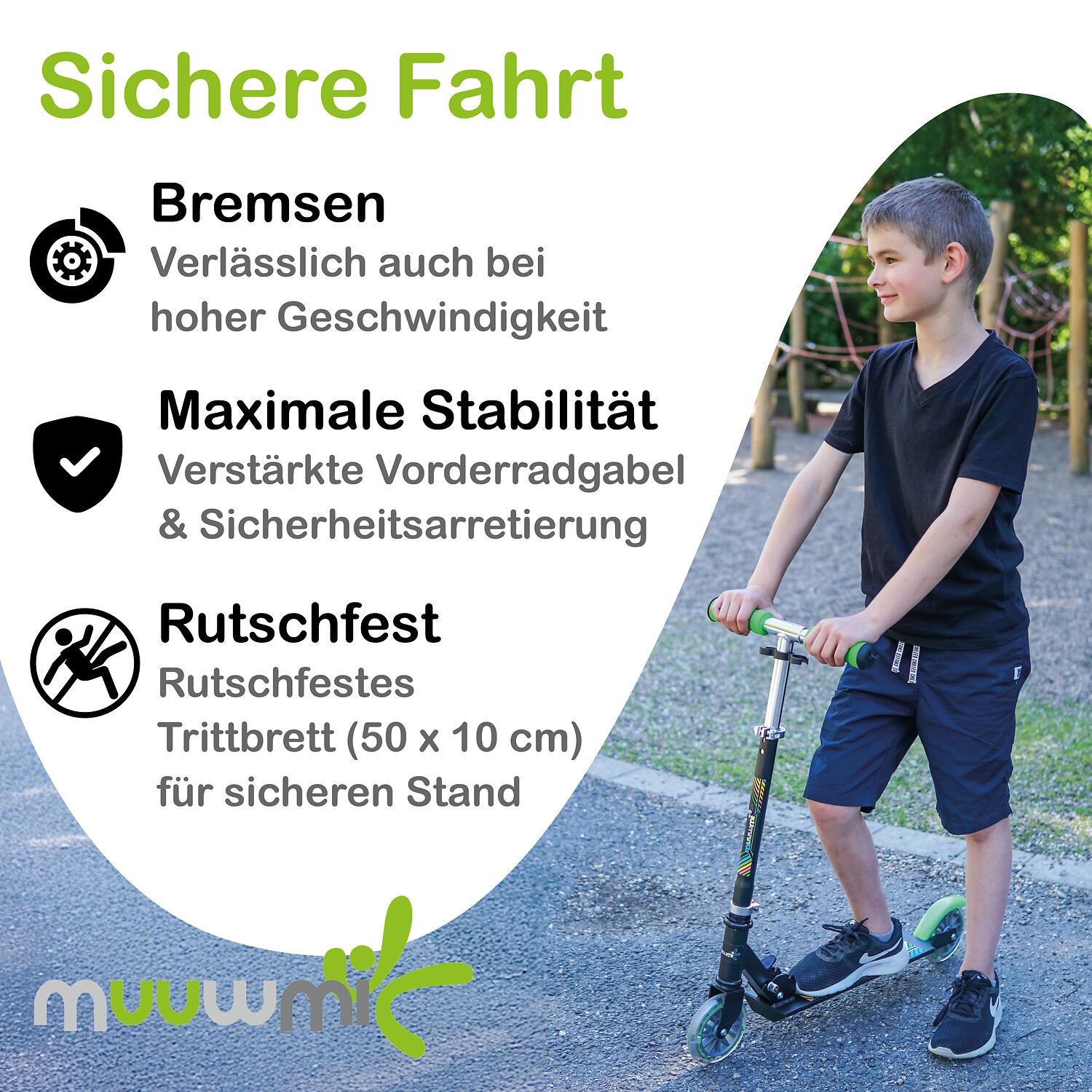 muuwmi Aluminium Scooter Neon 125 mm, mit Leuchtrollen 3/7