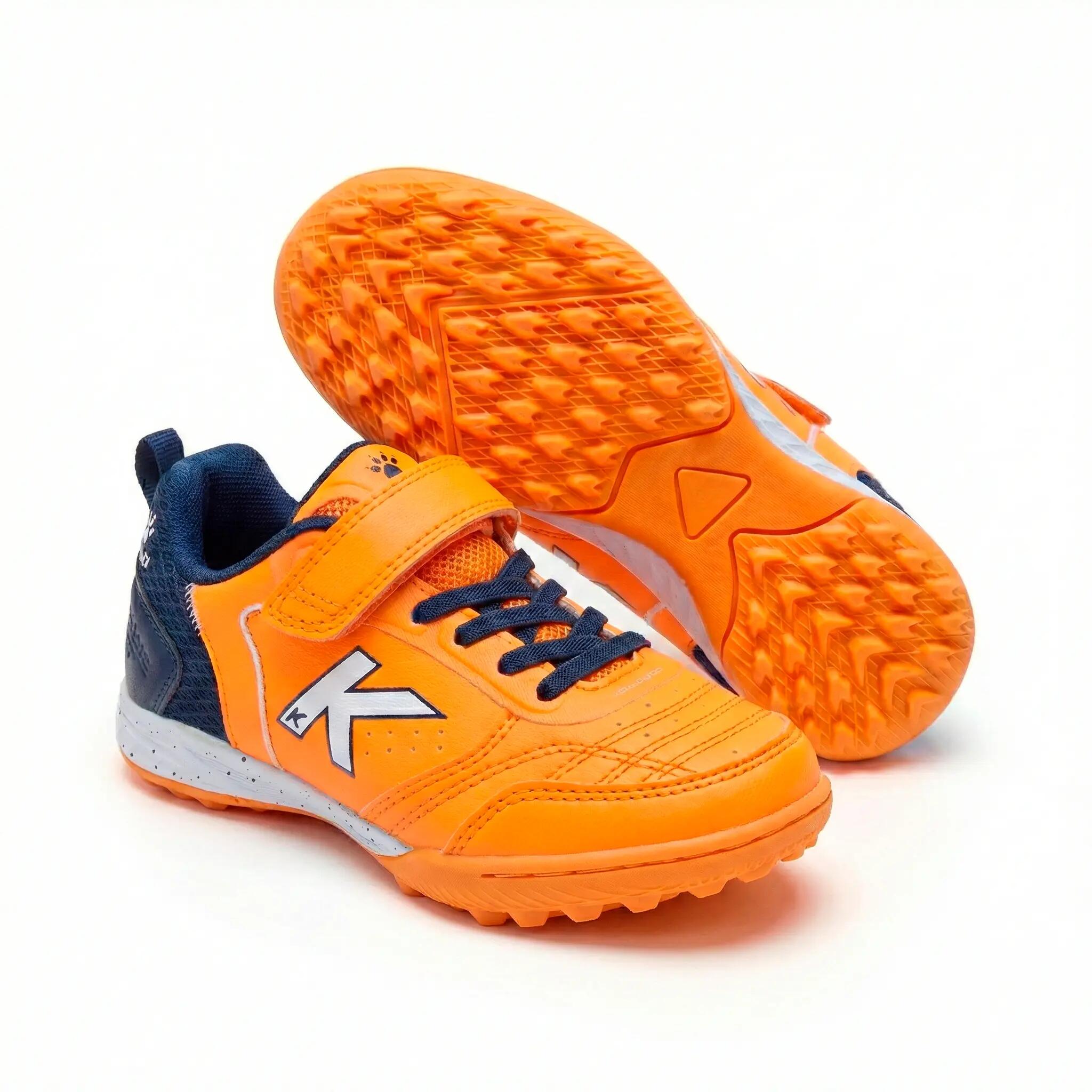 Kelme España Zapatillas De Niño Goleiro Turf Elastic Naranja Y Azul Unisex Kids 2/3