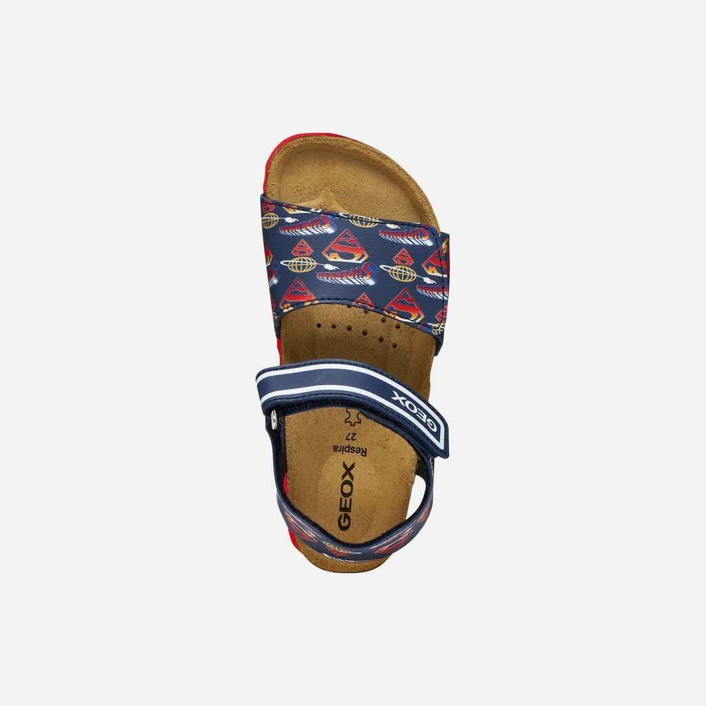 Baskets Garçon J GHITA BOY Bleu Marine/Rouge 7/7