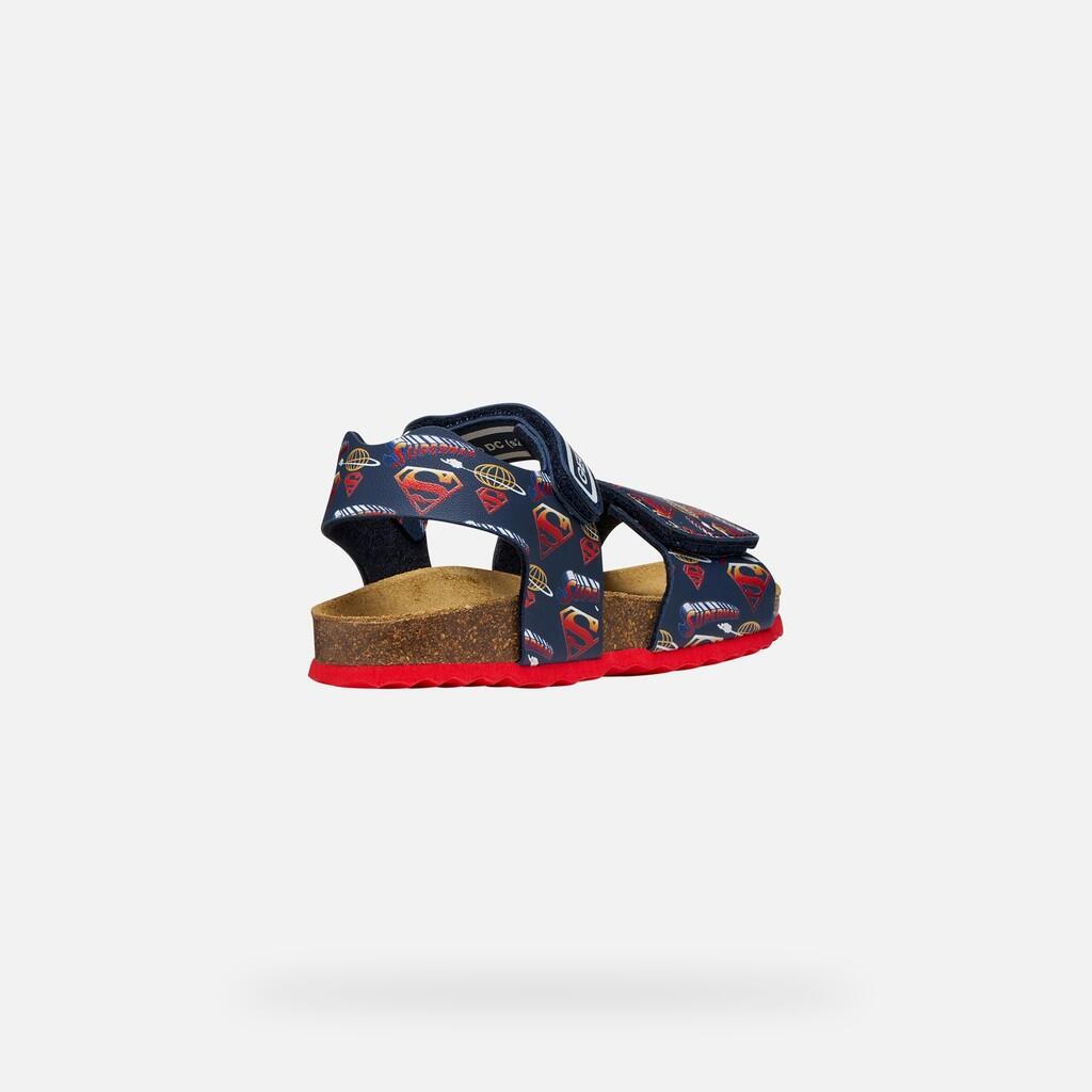 Baskets Garçon J GHITA BOY Bleu Marine/Rouge 6/7
