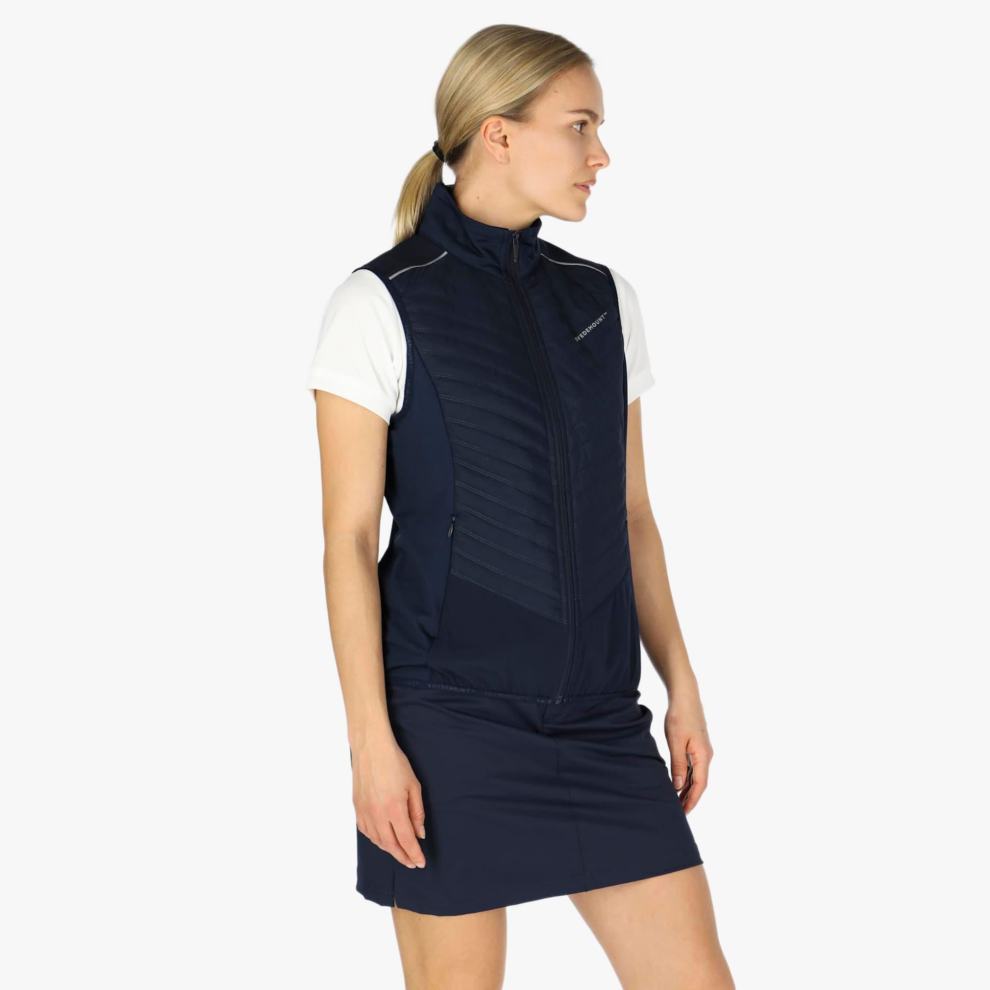 Dames training gewatteerd vest waterafstotend winddicht On Course Vest 3/7