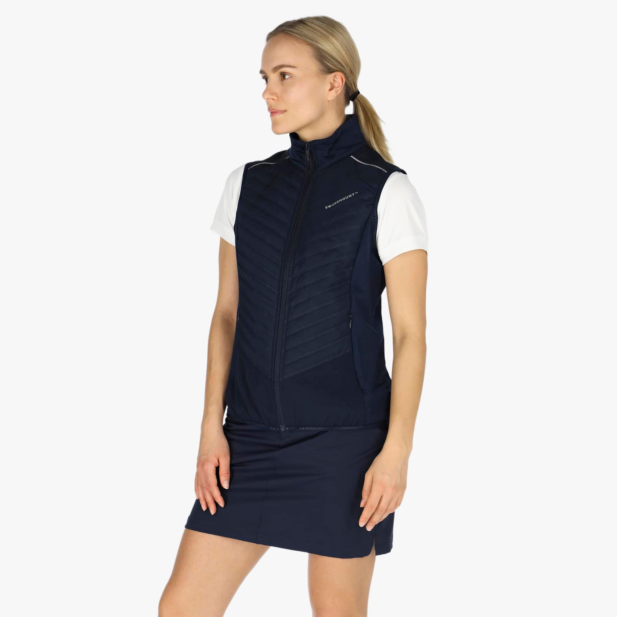 Dames training gewatteerd vest waterafstotend winddicht On Course Vest 4/7