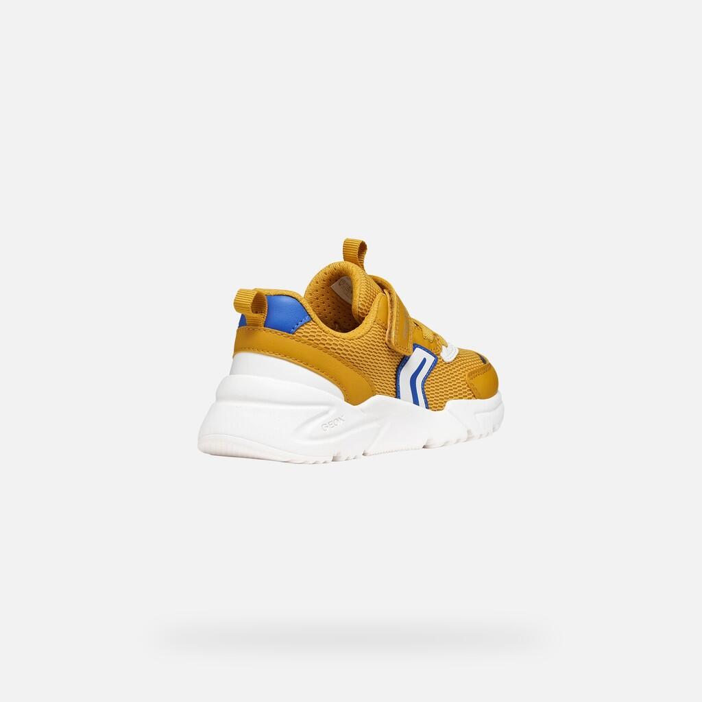 Baskets Garçon LOFTUS BOY Ocre/Blanc 6/7
