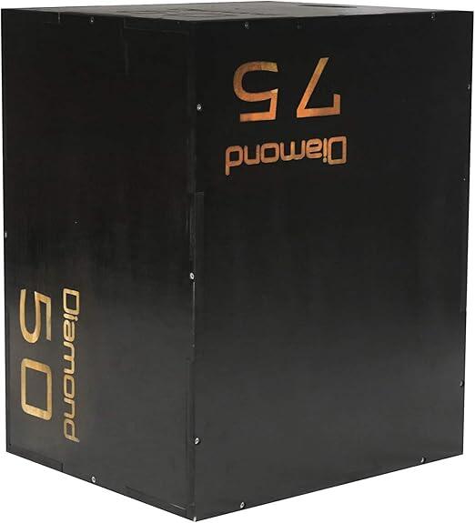 Diamond Professional Plyo Nera, Plyometric Box Unisex Adulto, Nero, Taglia Unica 1/2