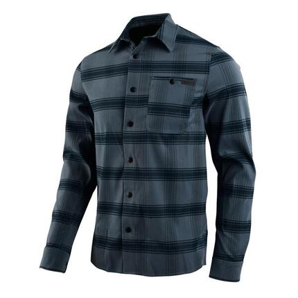 Das MTB GRIND FLANNEL STRIPE Shirt ist atmungsaktiv und ideal für Trail-Fahrten