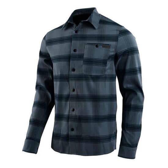Das MTB GRIND FLANNEL STRIPE Shirt ist atmungsaktiv und ideal für Trail-Fahrten