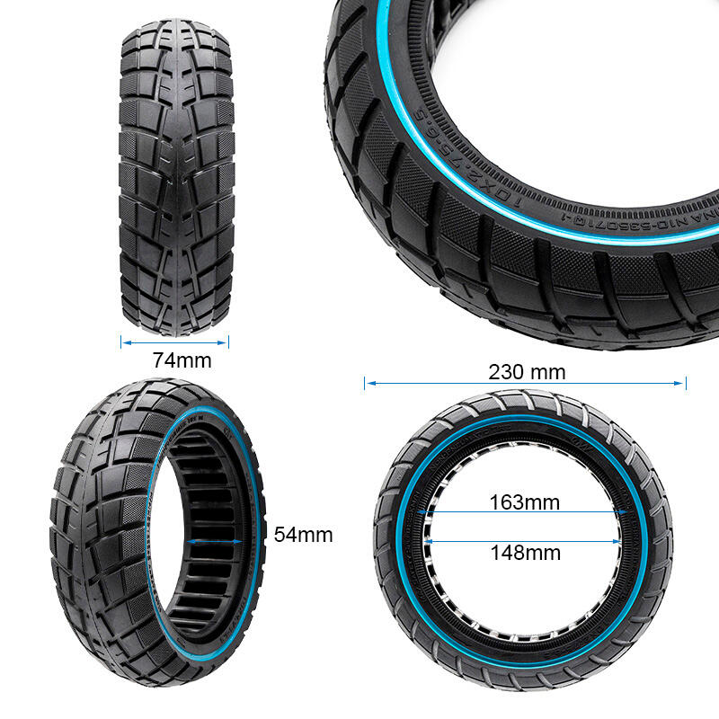 Rueda maciza ultraligera offroad 10x2,75-6,5/B55 - linea azul [Ewheel] 2/5