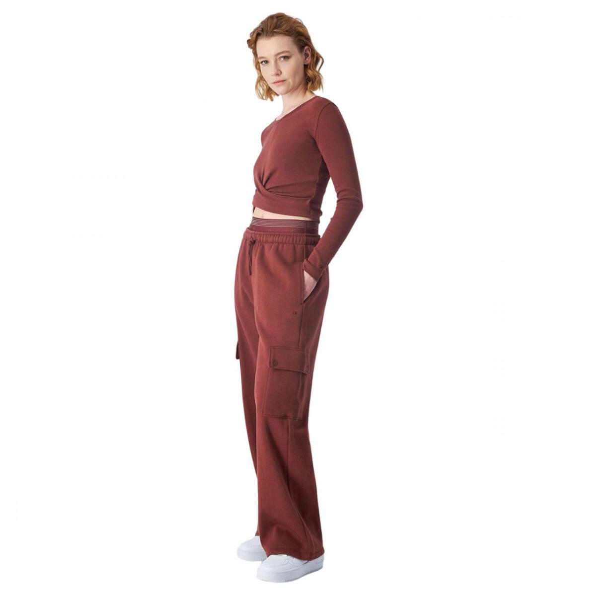 Pantalon À Poches Femme (Marron) 4/4