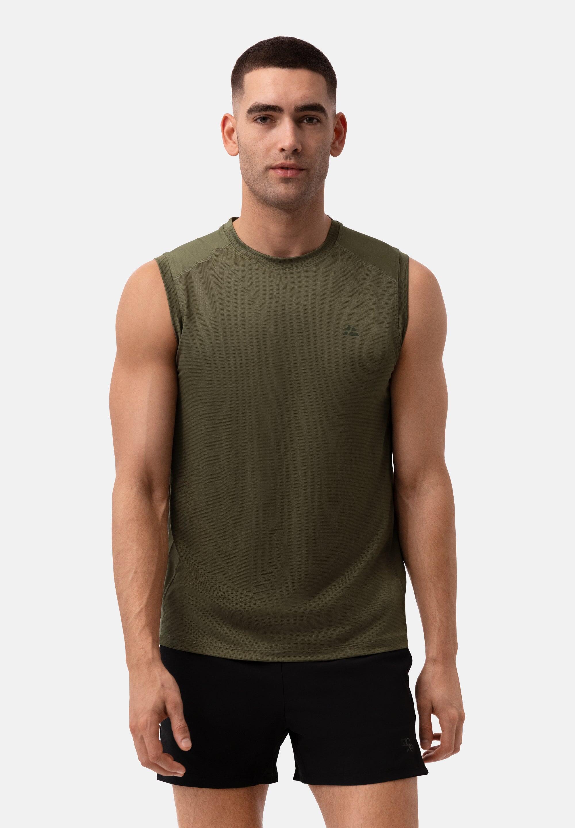Camisetas de tirantes deportivas para hombre ajuste muscular 2 pares 2/5