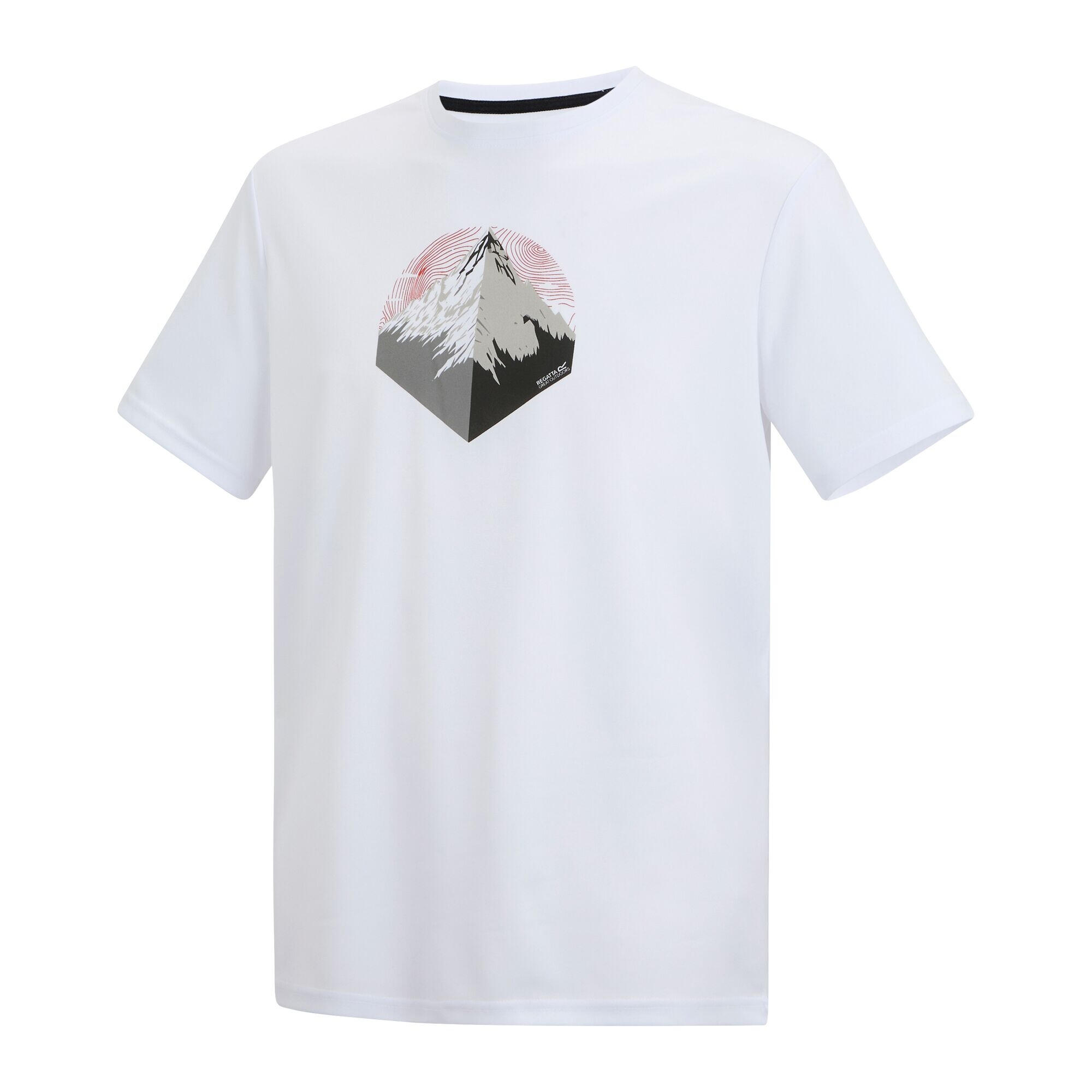 Tshirt Motif/style Montagne FINGAL Homme (Blanc) 3/5