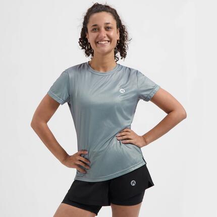 Damen-Sportshirt mit kurzen Ärmeln und Bewegungseffekt