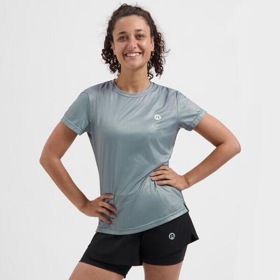 Damen-Sportshirt mit kurzen Ärmeln und Bewegungseffekt