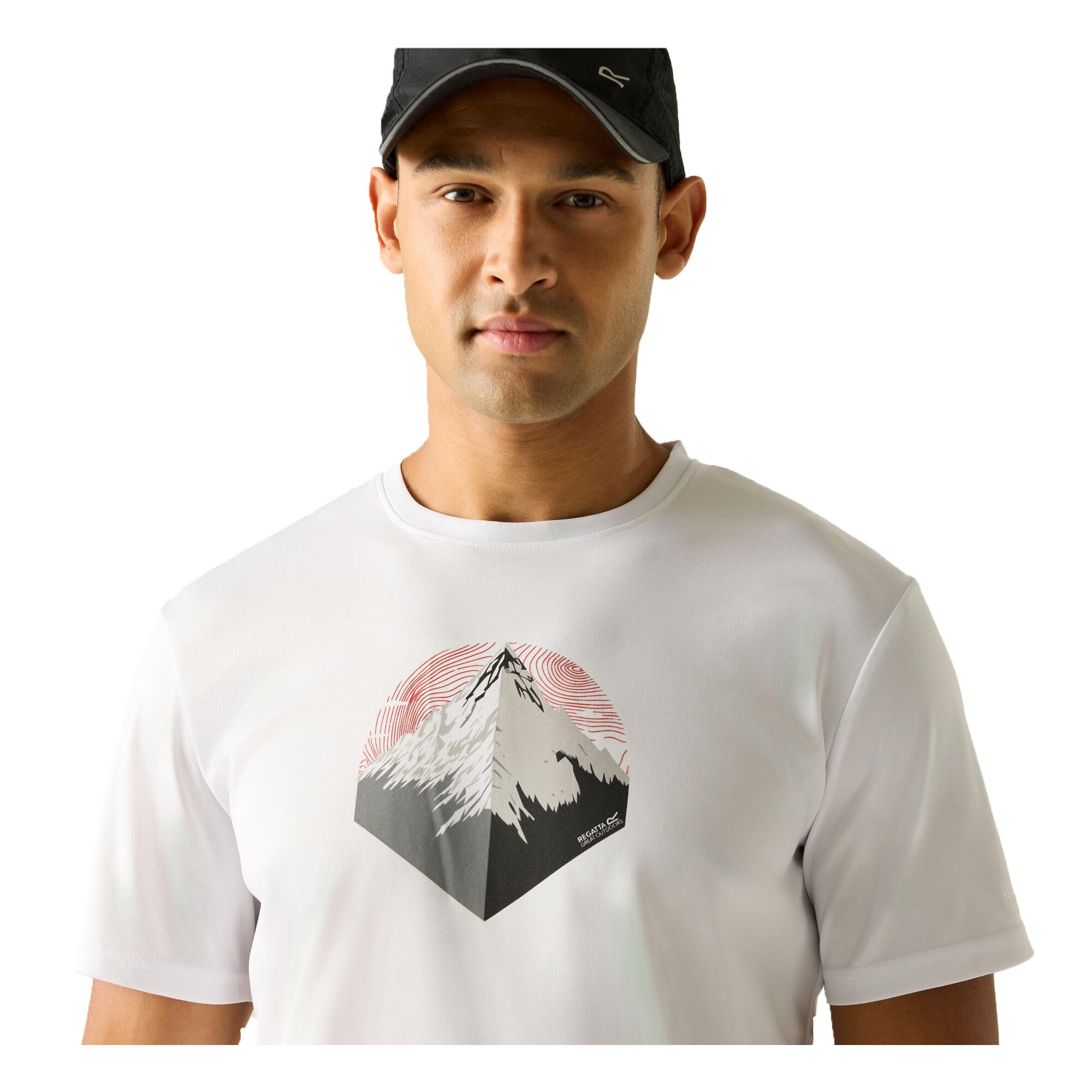 Tshirt Motif/style Montagne FINGAL Homme (Blanc) 4/5