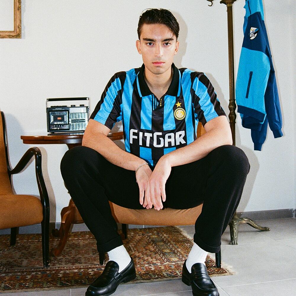 Maglia da calcio retrò - Uomo - FC Internazionale 1991 - 92 - Blu - Nero 2/7