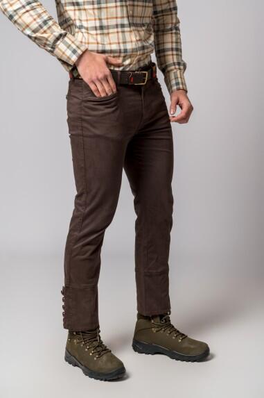 PANTALON CAMPERO CON BOTONES MARRON 4/5