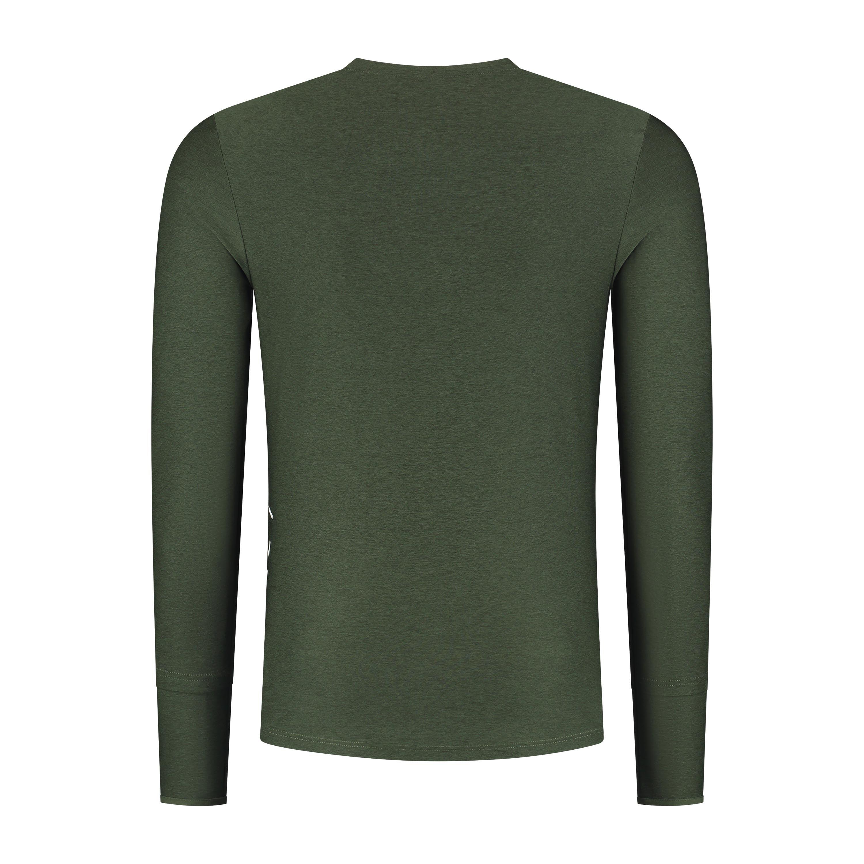 T-shirt de course manches longues Homme Vert Essential 3/7