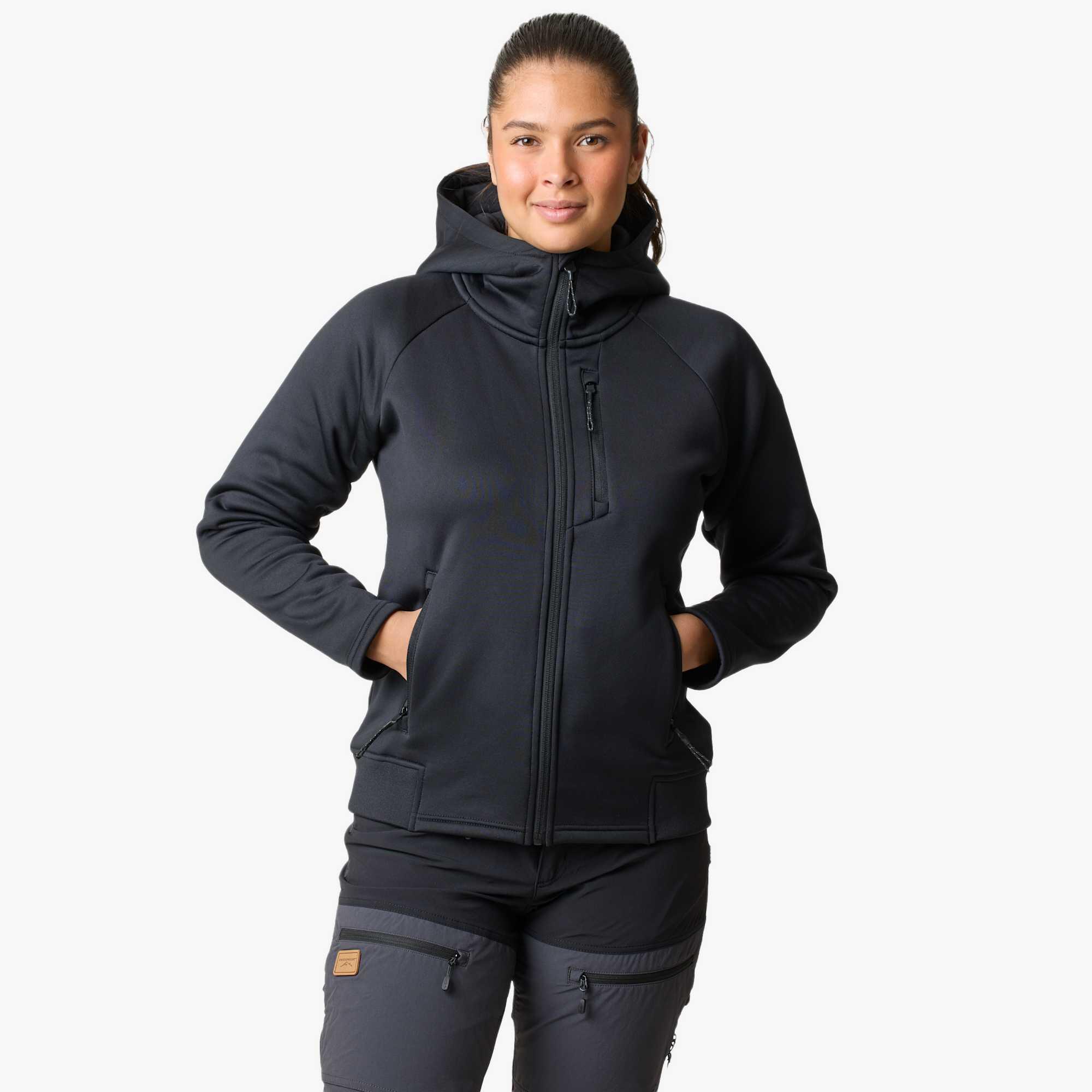 Bluza Polarowa Rozpinana Wędrówki Kobieta Lofoten Regularny Krój