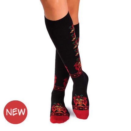 Chaussettes longues 3/4 pour femme en coton